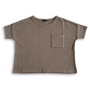 American Eagle Outfitters Kids Tan Ribbed Tee